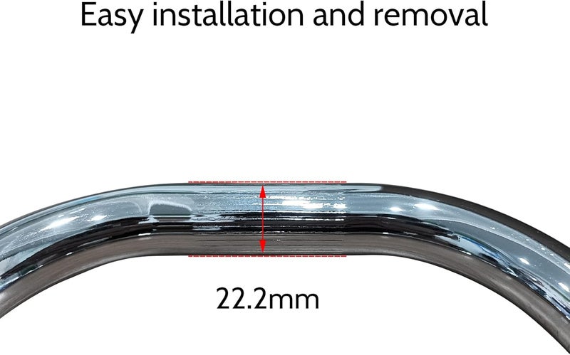 DONSP1986 Riser Handlebar - Great for Child Mountain, Road, and Hybrid Bikes - Multiple Rise Options (Silver, 22.2mm) - Image 4